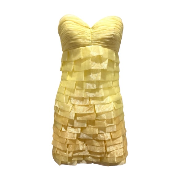 Vintage 80’s yellow subtle ombré party dress. - Picture 2 of 7